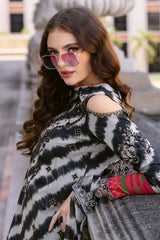 Charizma Digital Print & Embroidered Luxury Lawn 3 Piece Dress - 0033