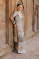 Iznik Embroidered & Printed Digital Lawn 3 Piece Dress - 0032