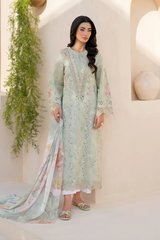 Iznik Embroidered & Printed Digital Lawn 3 Piece Dress - 0030