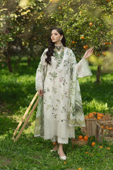 WHITE TULIP By Sardinia Chikankari Embroidered & Printed Lawn 3 Piece Dress – 0012