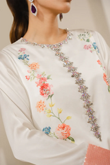 BURIOGH By Lulusar Soft Charmeuse Silk Digital Print 3 Piece Dress - 0054