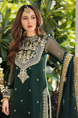ZARI SITARA By Asim Jofa Embroidered Chiffon 3 pc Dress – 0011
