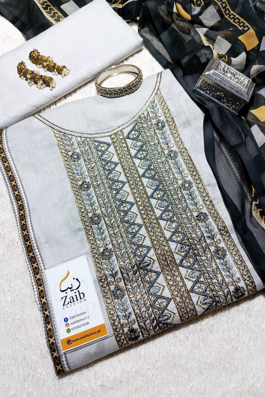 Tawakkal Embroidered & Digital Print Lawn 3 Piece Dress – 0003