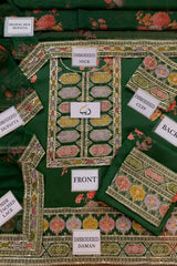 Aneela's Embroidered Digital Printed 3 Piece Luxury Dress - 0042