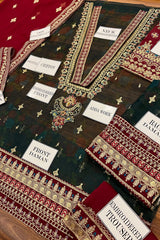 Baroque Chiffon Embroidered & Digital Print 3 Piece Dress - 0053