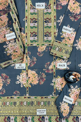 Sabya Sachi Embroidered & Digital printed Shamoz Silk 3 Piece Dress - 0045