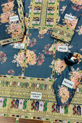 Sabya Sachi Embroidered & Digital printed Shamoz Silk 3 Piece Dress - 0045