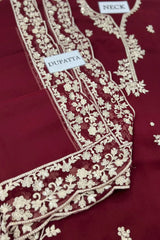 BURRY DUSK By Azure Embroidered Chiffon 3 Piece Dress - 0037