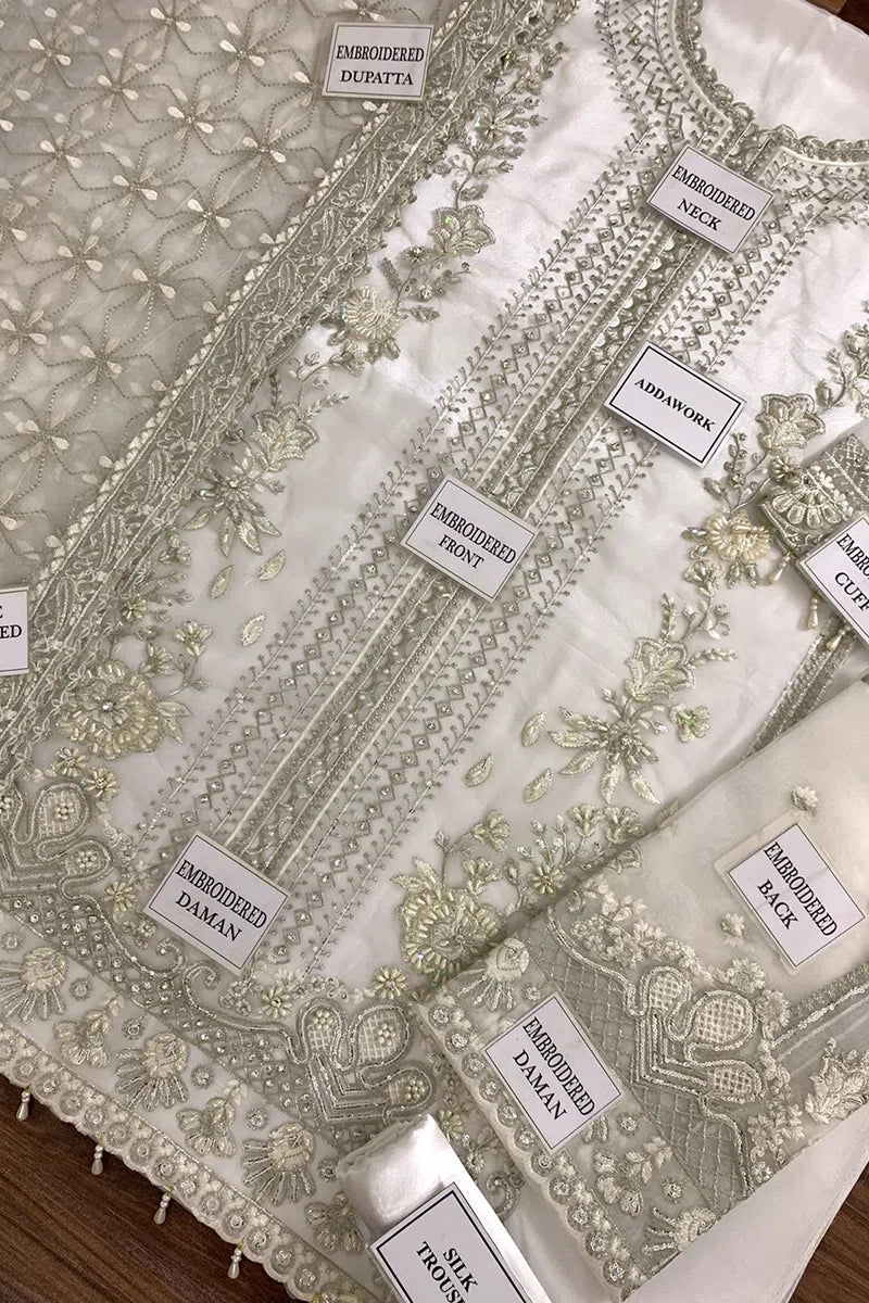 NOORI- DASTANGOI By Afrozeh Embroidered Organza Wedding Formals 3 pc Dress – 0034