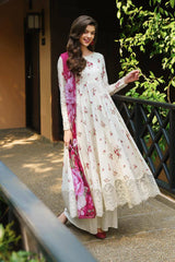 Iznik Embroidered & Printed Lawn 3 Piece Dress - 0026