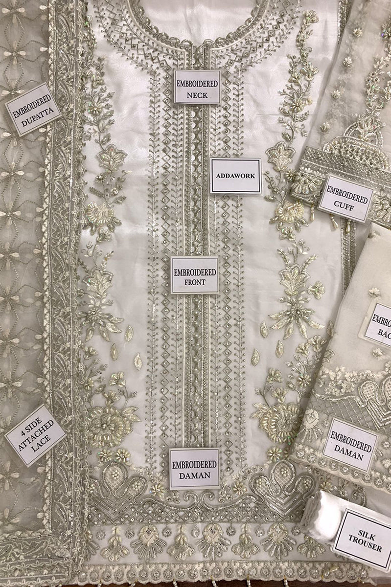 NOORI- DASTANGOI By Afrozeh Embroidered Organza Wedding Formals 3 pc Dress – 0034