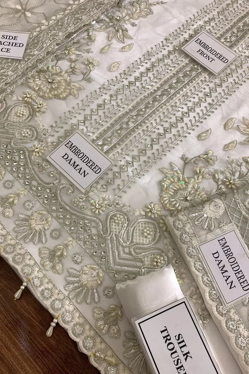 NOORI- DASTANGOI By Afrozeh Embroidered Organza Wedding Formals 3 pc Dress – 0034