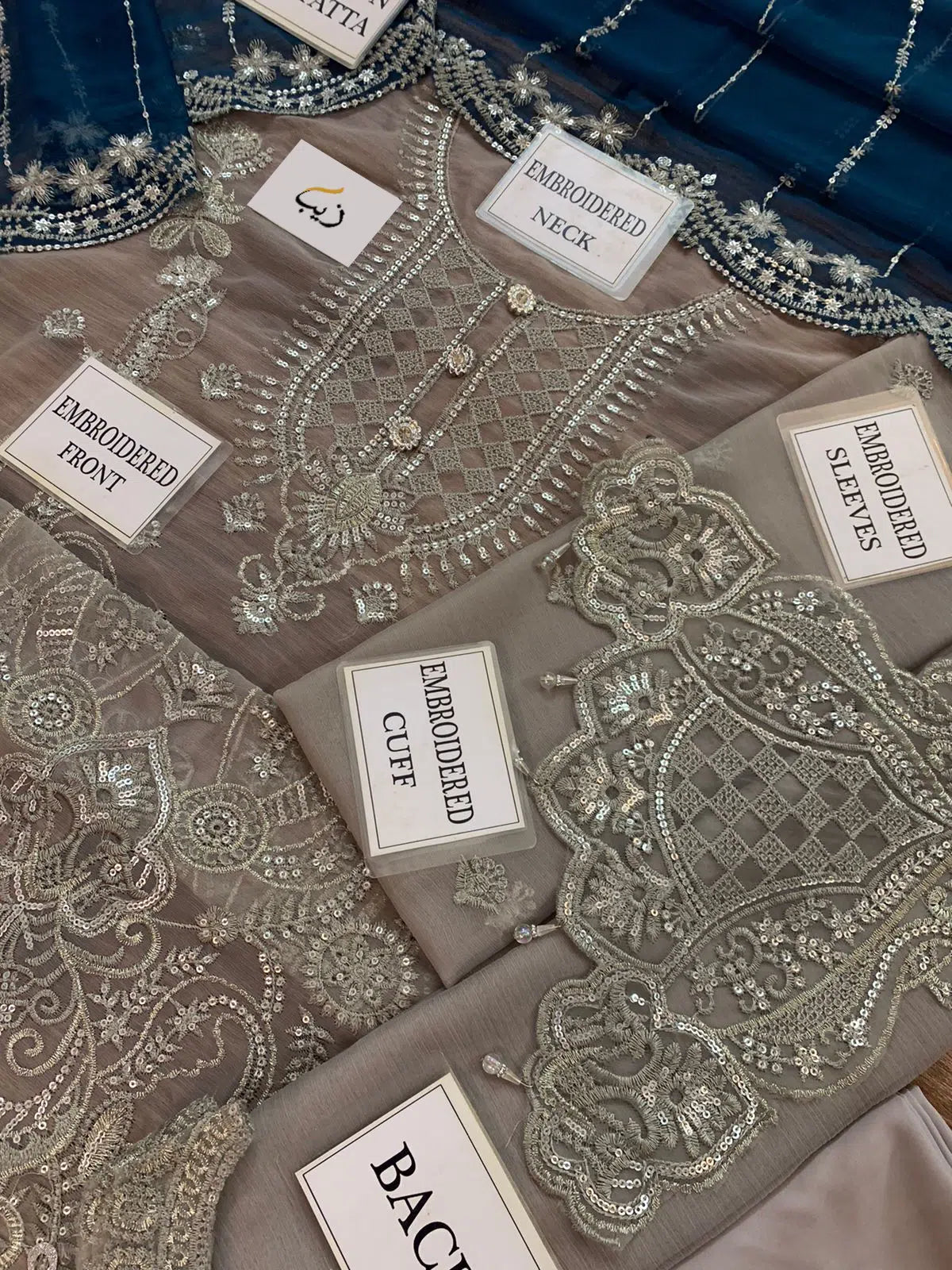 AMERIA By Imrozia Embroidered Chiffon Unstitched 3 Piece – 0025