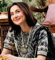 Sapphire Black Embroidered & Printed Lawn 3 Piece Dress – 0001