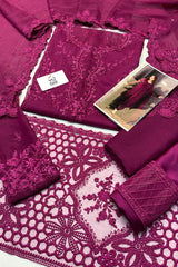 ROSE NOIR By Azure Embroidered Chiffon 3 pc Dress – 0015