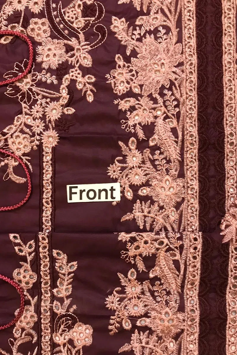 OMBRE By JADE Embroidered Chiffon 3 pc Dress – 0035