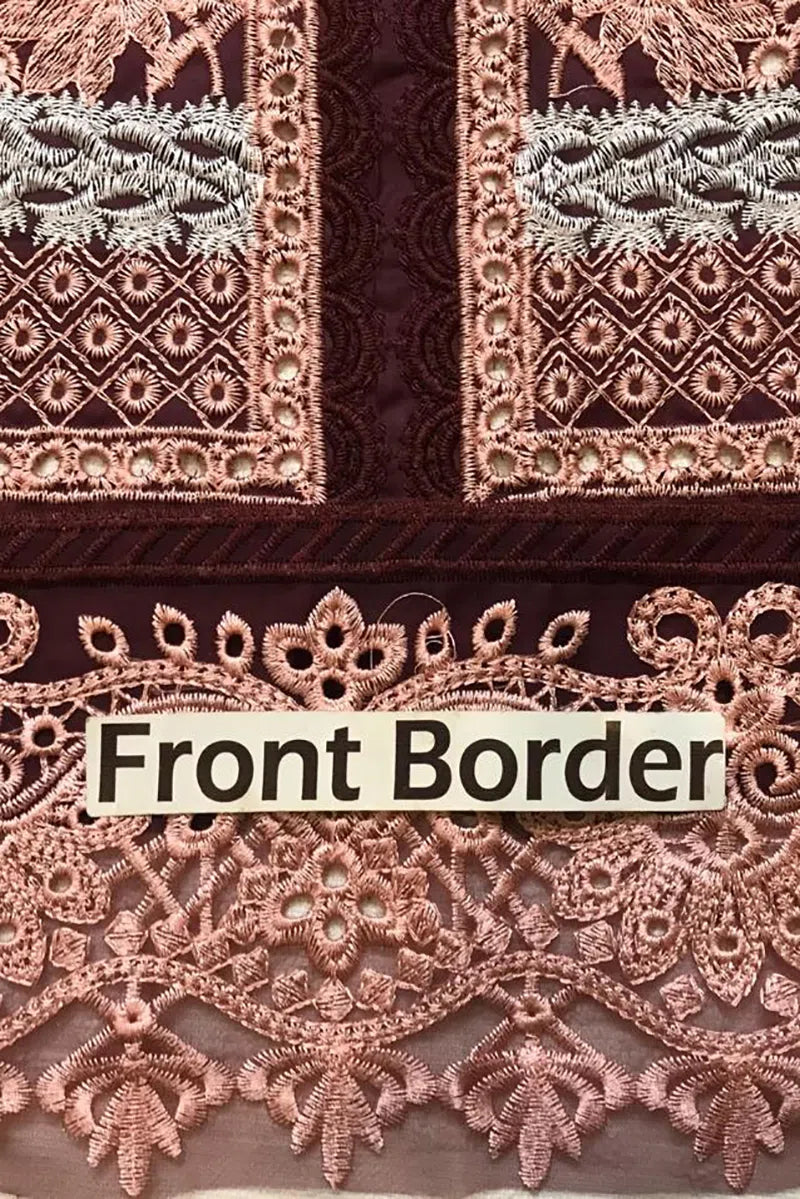 OMBRE By JADE Embroidered Chiffon 3 pc Dress – 0035