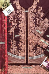 OMBRE By JADE Embroidered Chiffon 3 pc Dress – 0035