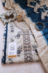 Designer Embroidered & Digital Print Lawn 3 Piece Dress – 0038