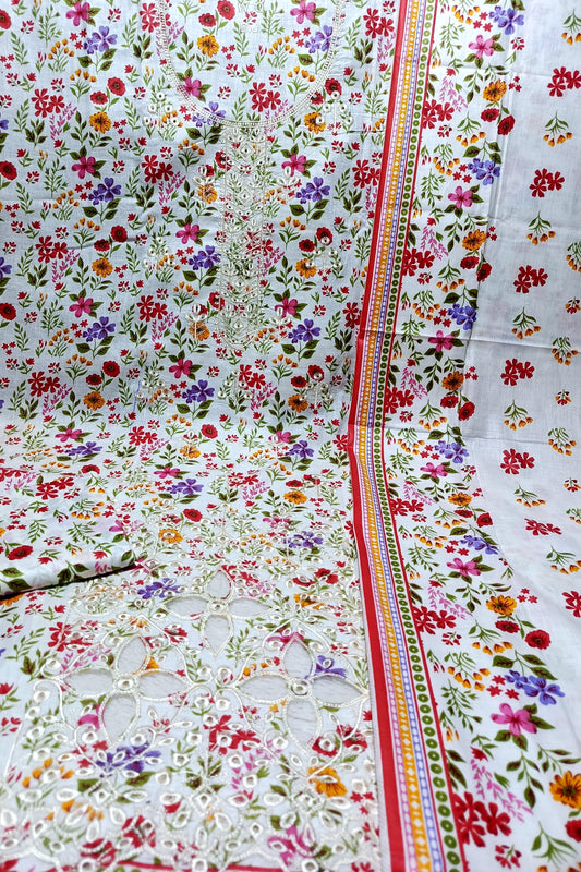 Bareeze Embroidered & Digital Print Lawn 3 Piece Dress – 0009