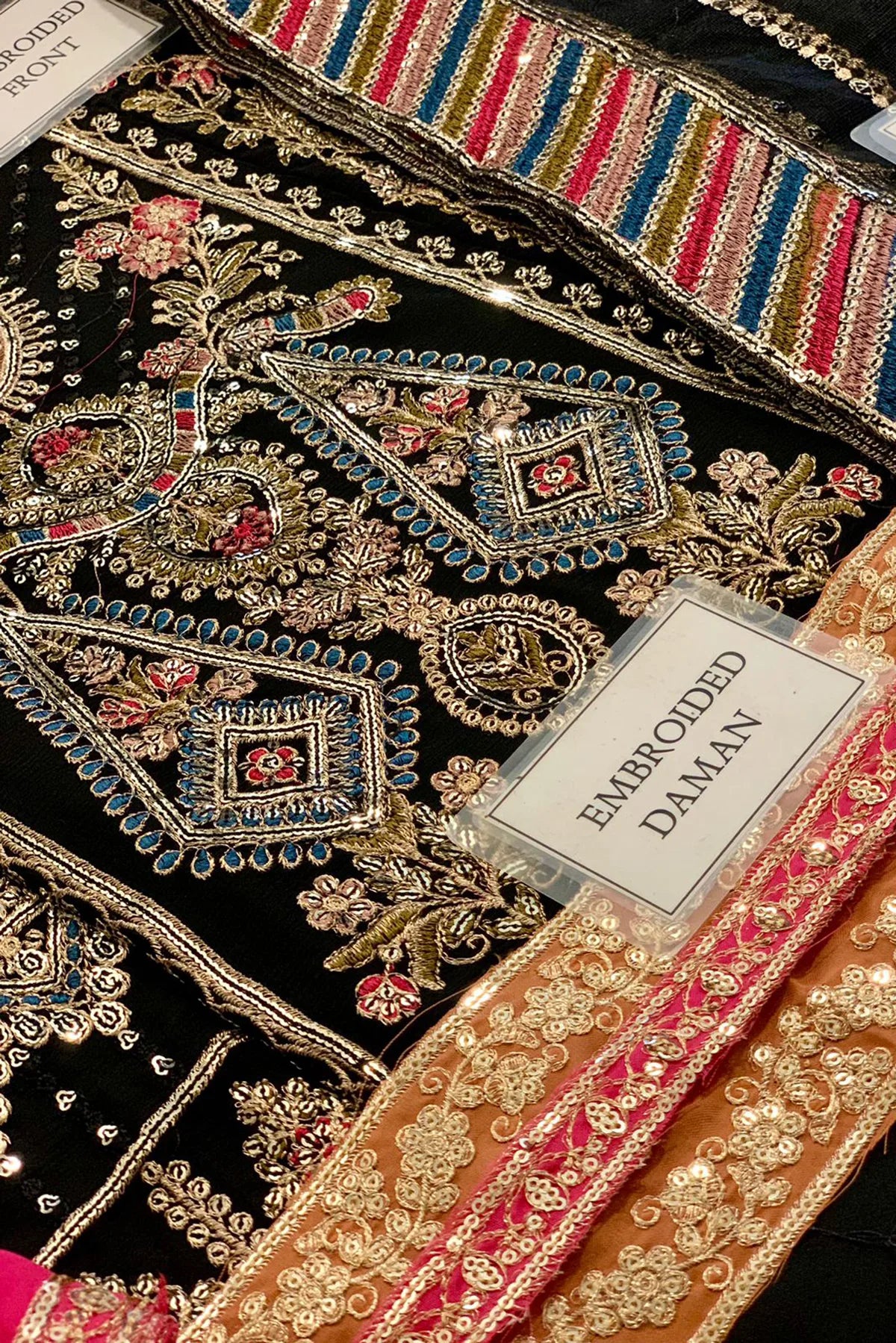 GUL-E-ISHTIAQ By Adans Libas Embroidered Chiffon Luxury Wedding 3 Piece Dress - 0041