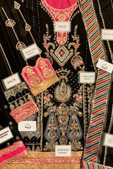 GUL-E-ISHTIAQ By Adans Libas Embroidered Chiffon Luxury Wedding 3 Piece Dress - 0041