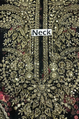 Jazmin Embroidered Print Shamoz Silk 3 Piece Dress - 0047