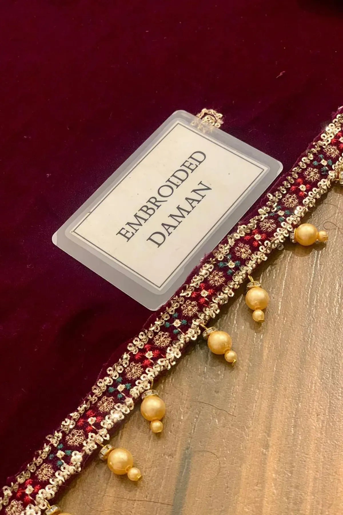 ROSHANEH By Jazmin Embroidered Velvet Formal 3 Piece Dress - 0048