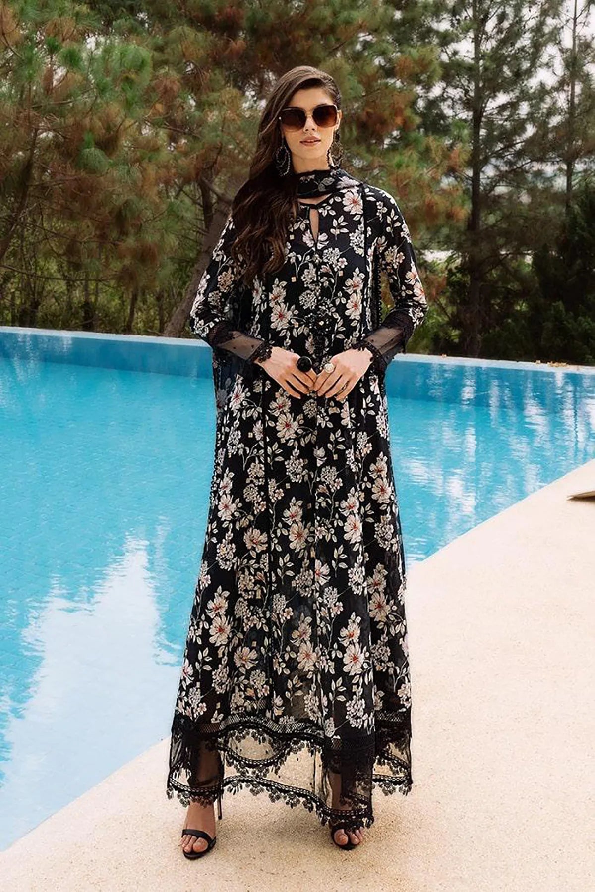 Bareeze Digital Print & Embroidered Chikankari Lawn 3 Piece Dress - 0029