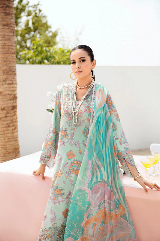 Rangrez By Ramsha Embroidered & Digital Print Lawn 3 Piece Dress – 0016