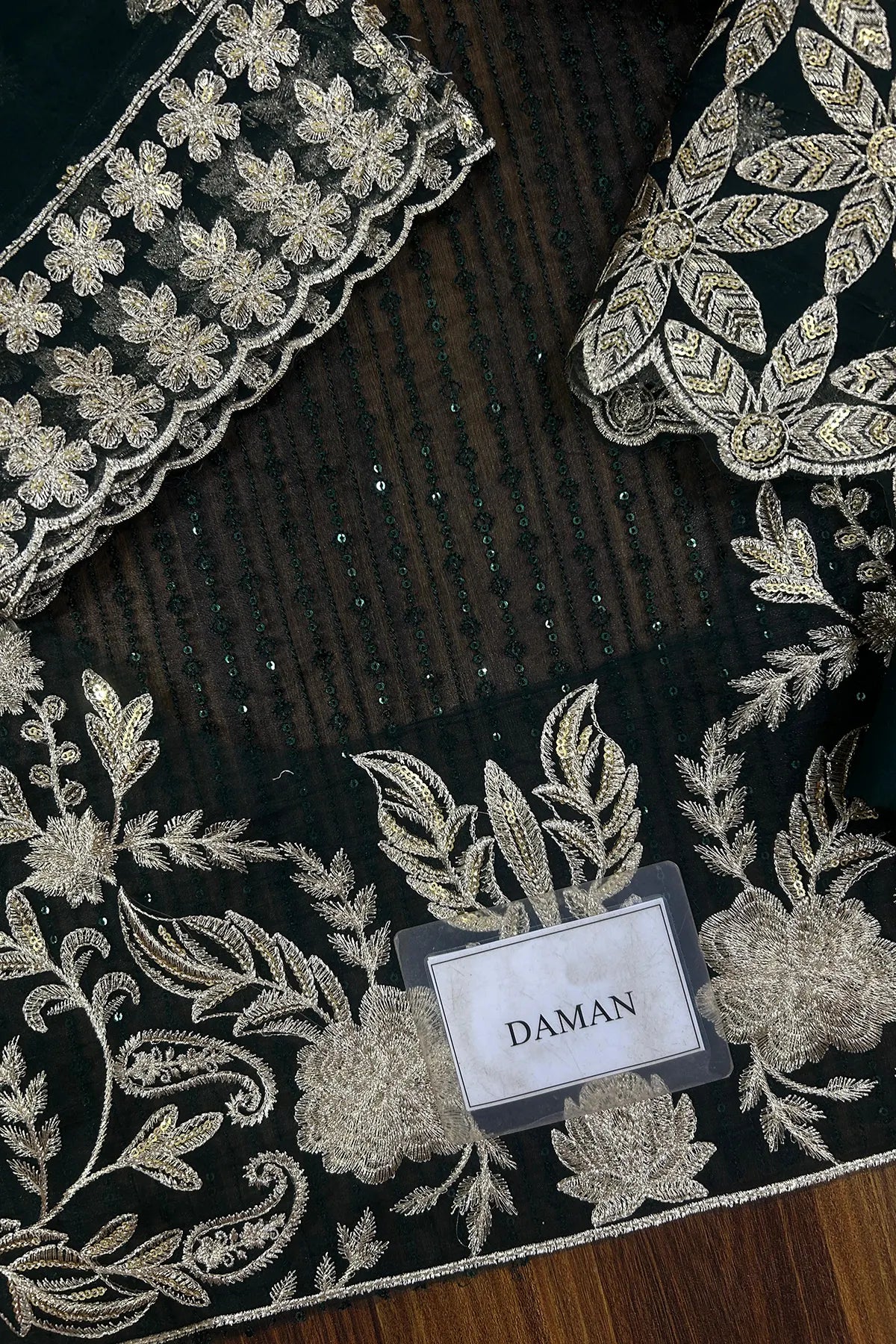 SEPHORA By Maryum N Maria Embroidered 3 Piece Luxury Dress - 0043