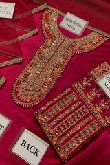 AIMER By Hussain Rehar Embroidered 3 Piece Luxury Silk Dress - 0044