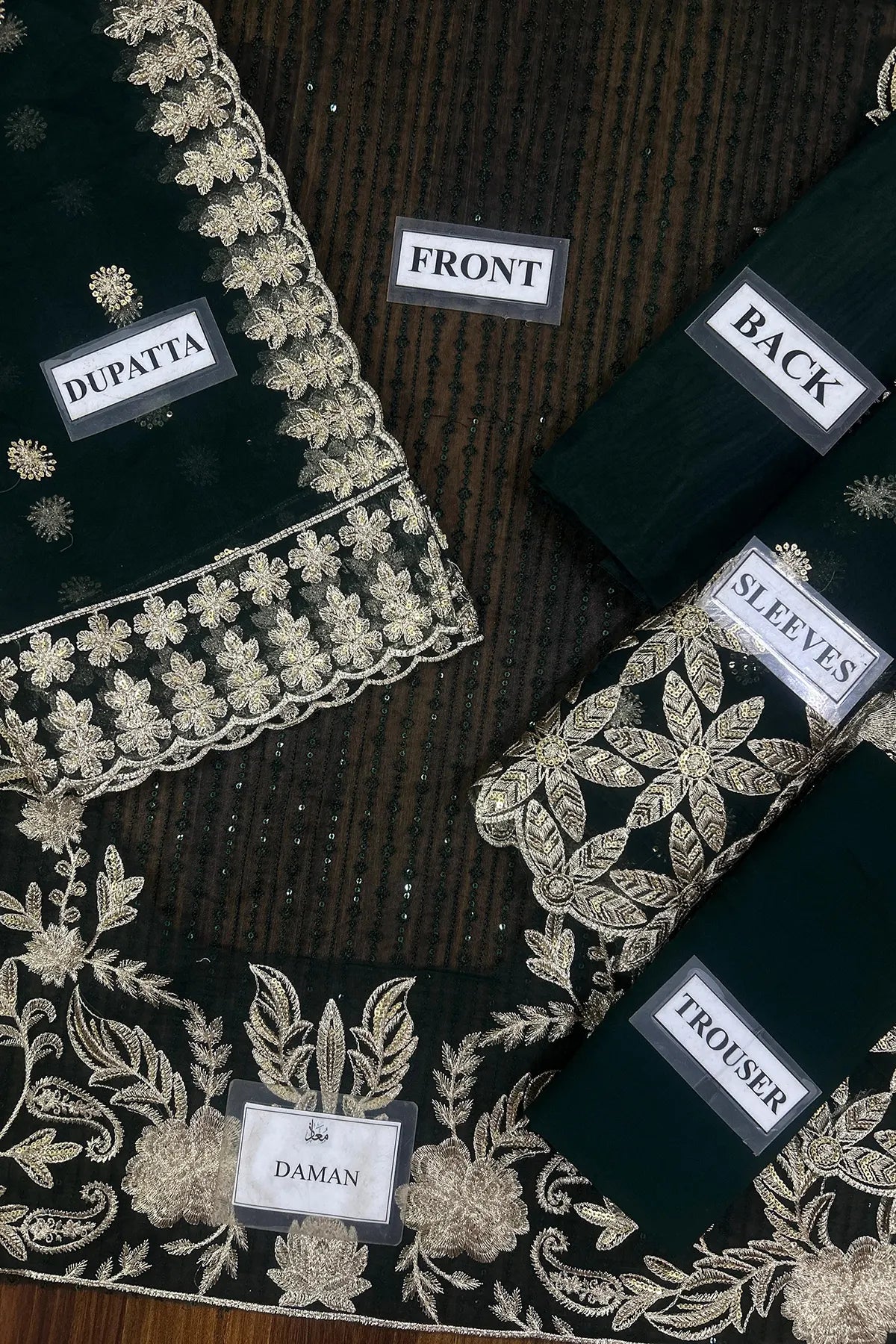 SEPHORA By Maryum N Maria Embroidered 3 Piece Luxury Dress - 0043