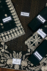 SEPHORA By Maryum N Maria Embroidered 3 Piece Luxury Dress - 0043