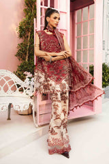 M Prints by Maria B Embroidered & Printed Lawn 3 Piece Dress – 0019