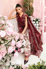 M Prints by Maria B Embroidered & Printed Lawn 3 Piece Dress – 0019